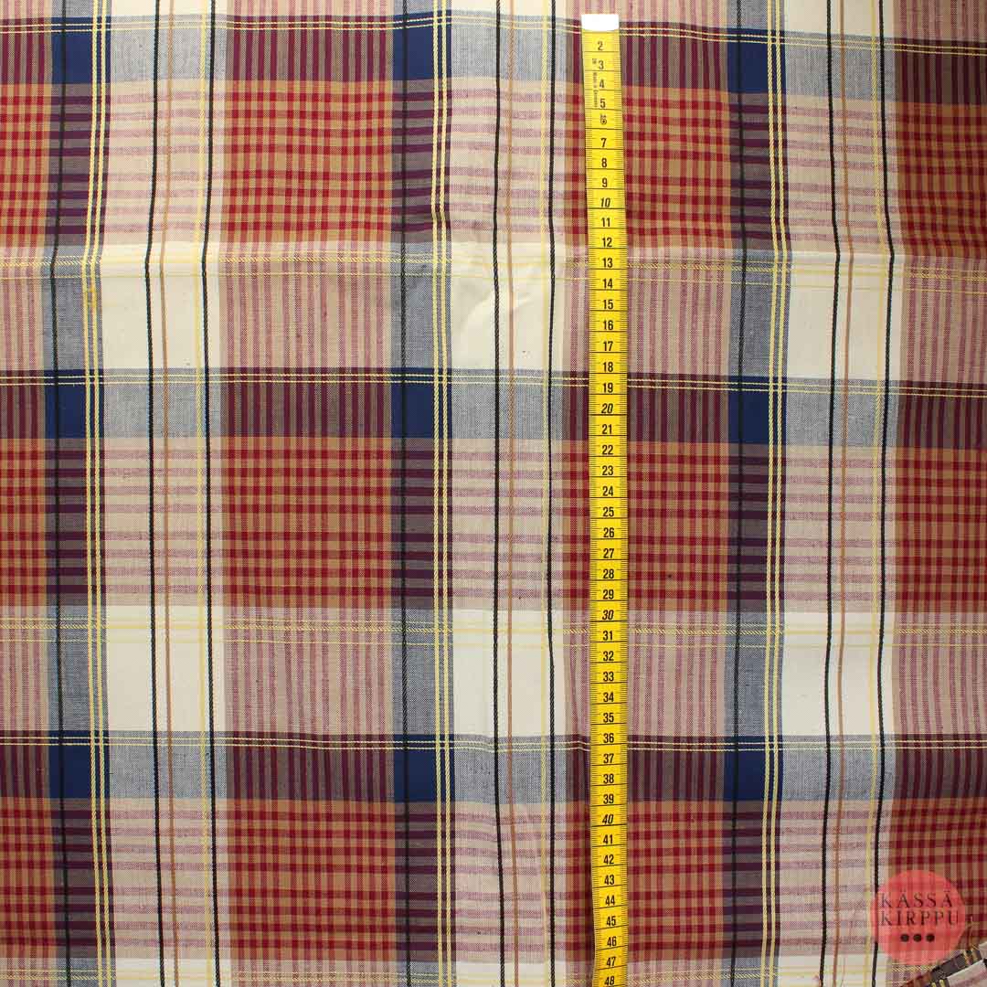 Ruudullinen Sisustuskangas - Pala