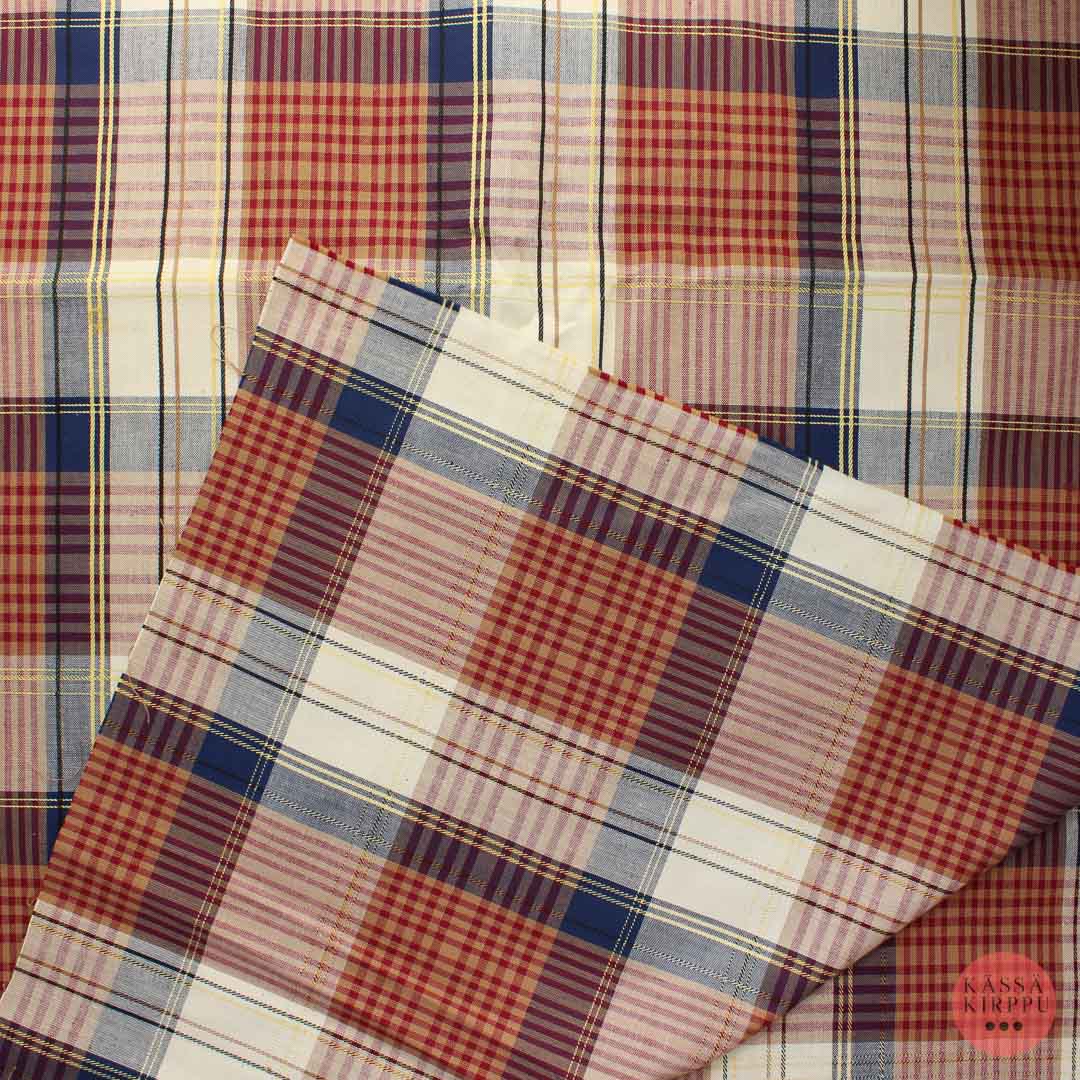 Ruudullinen Sisustuskangas - Pala