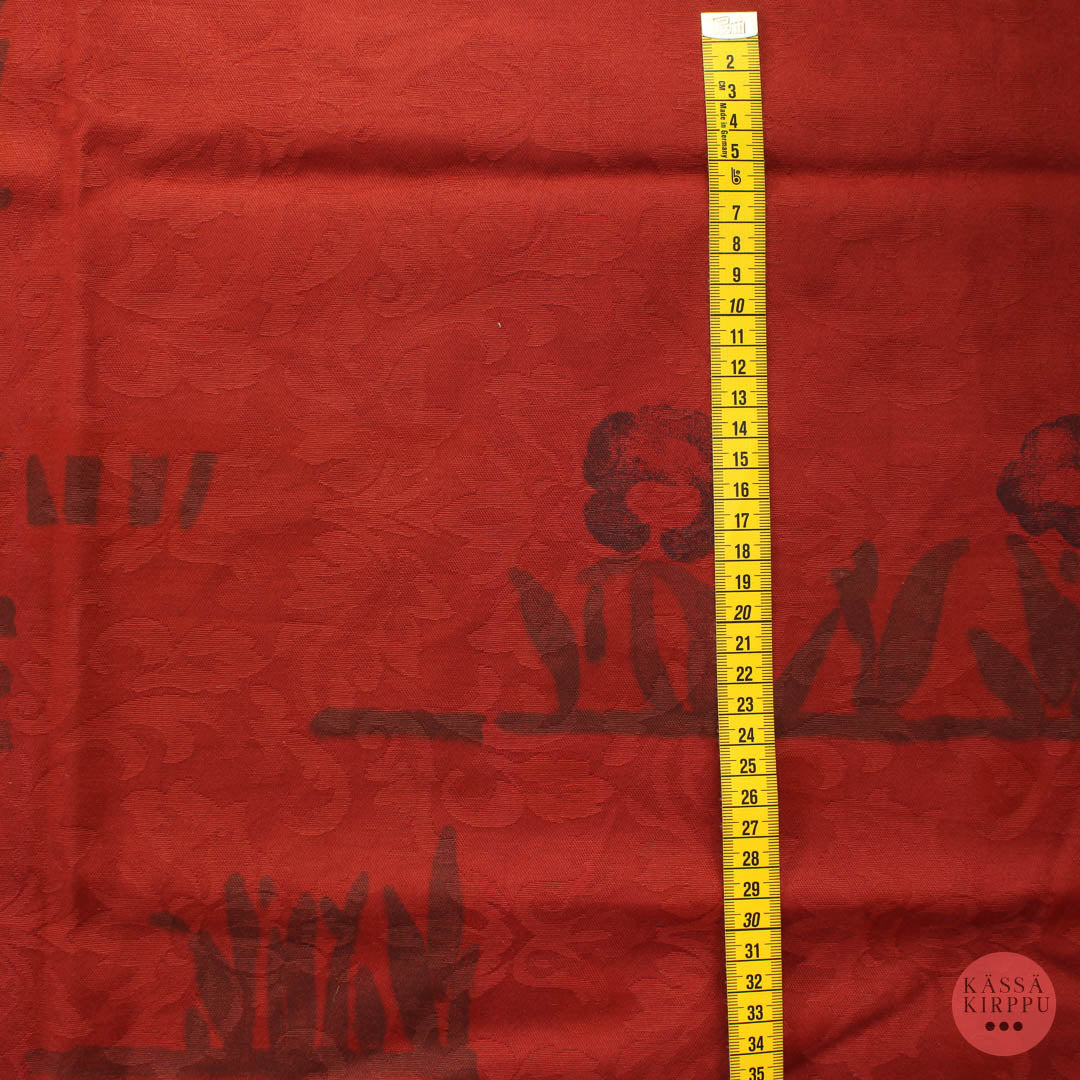 Punainen paksu kuviollinen Puuvillasekoite - Pala