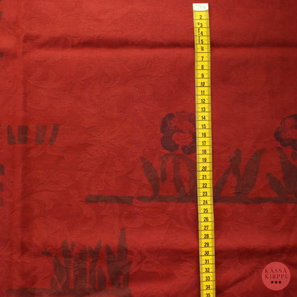 Punainen paksu kuviollinen Puuvillasekoite - Pala