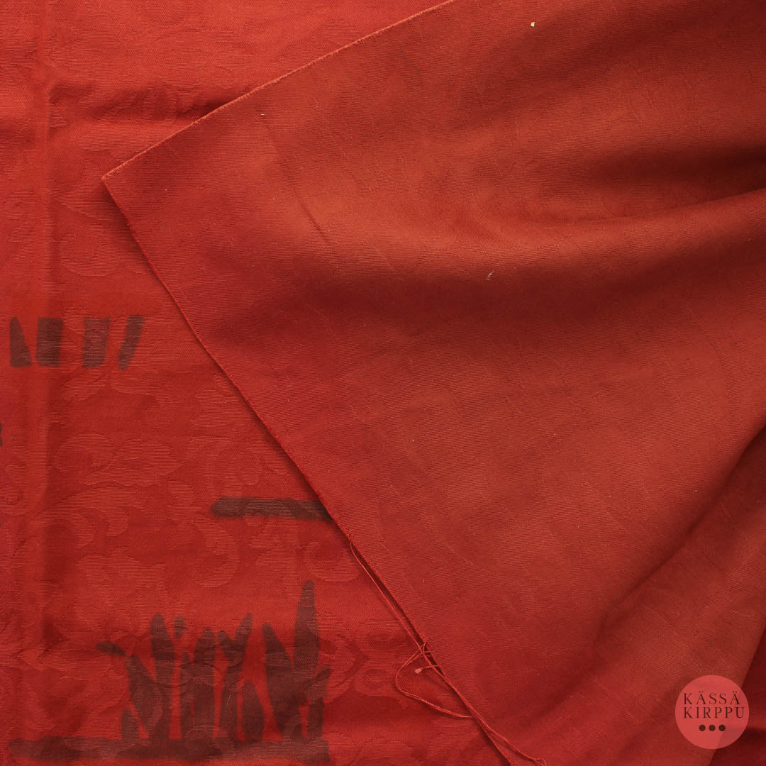 Punainen paksu kuviollinen Puuvillasekoite - Pala