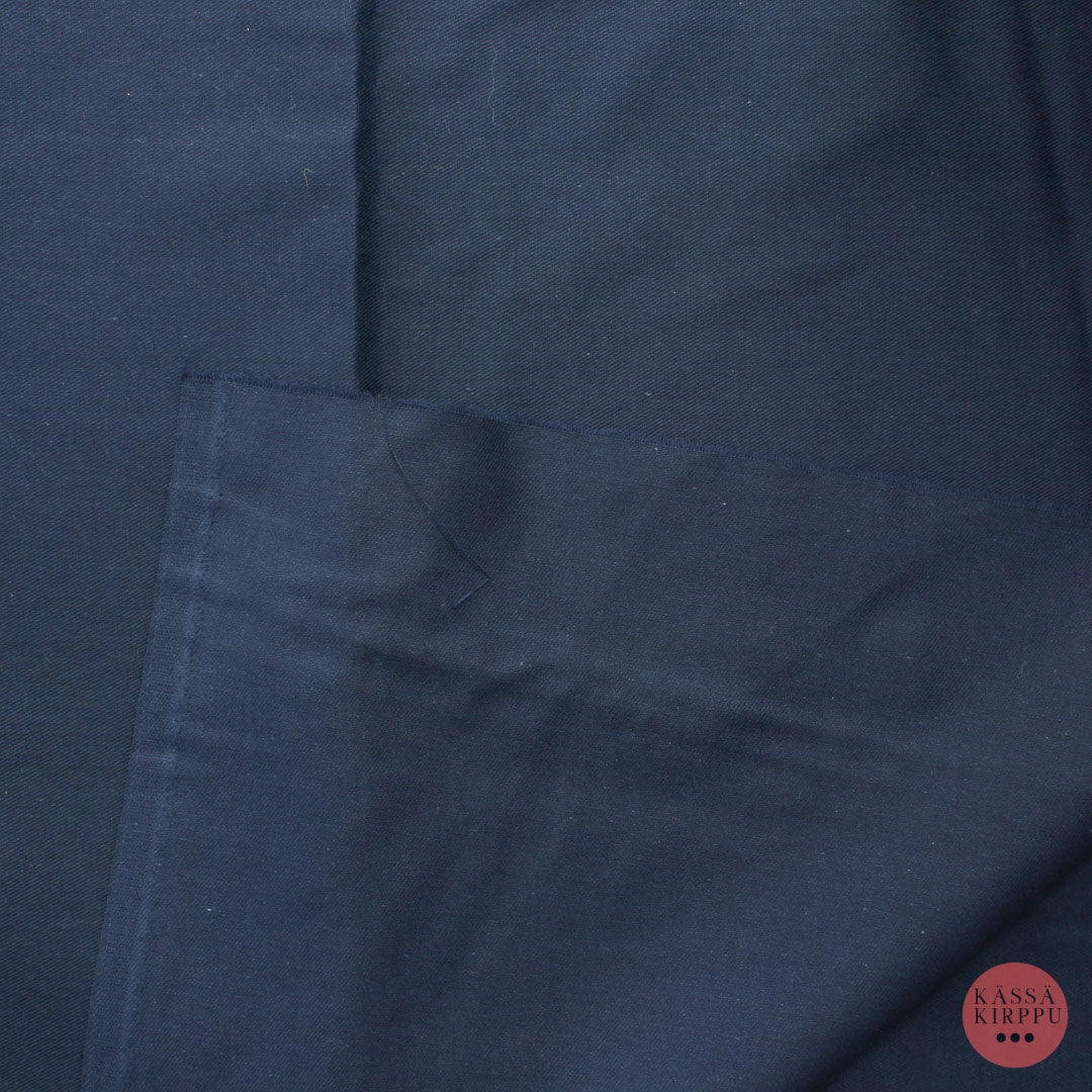 Tummansininen Puuvillasekoitetvilli - Pala