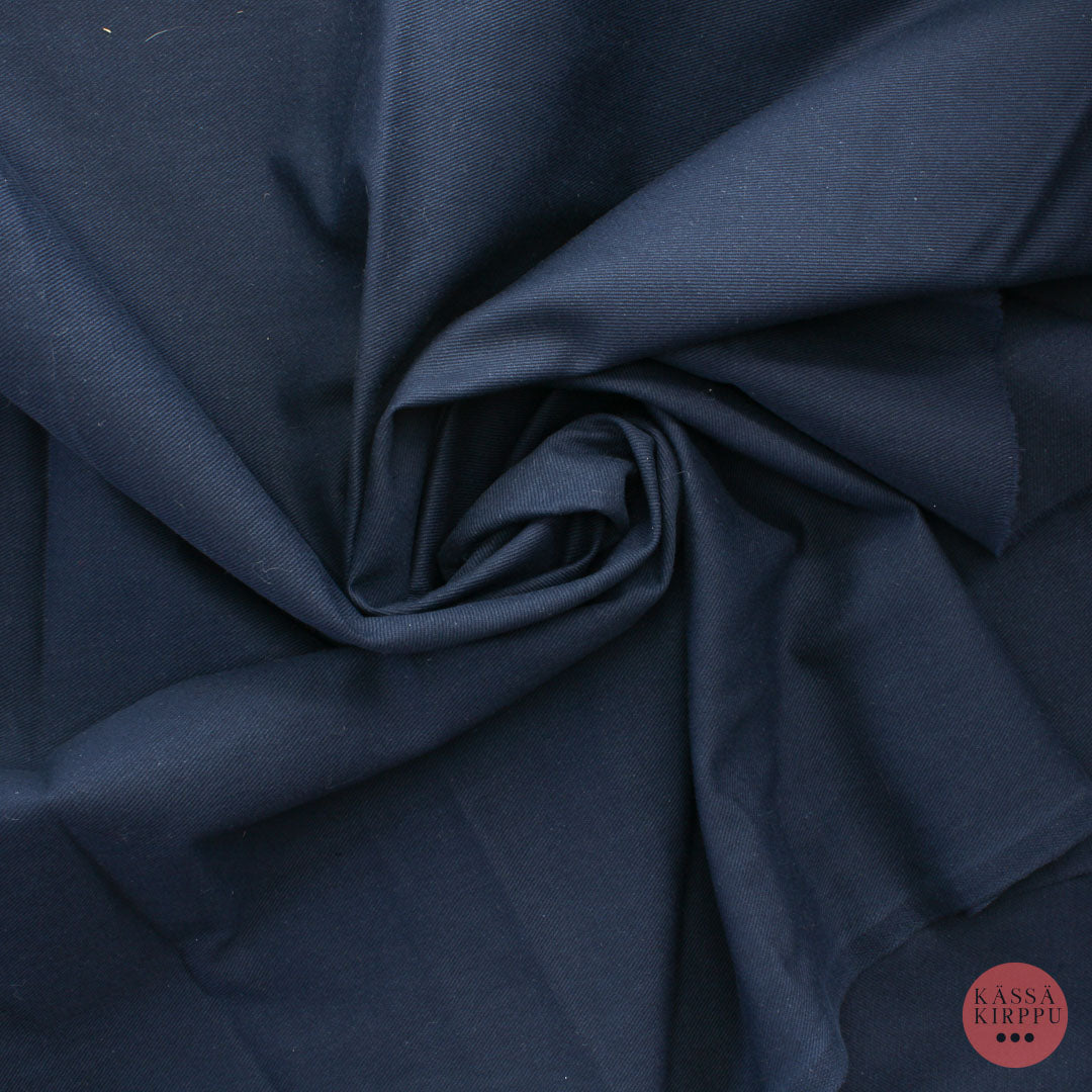 Tummansininen Puuvillasekoitetvilli - Pala