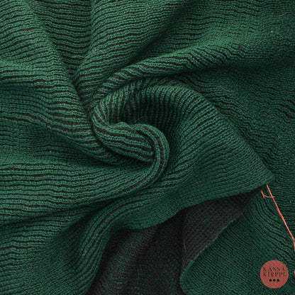 Vihreä-musta Villasekoiteneulos - Pala