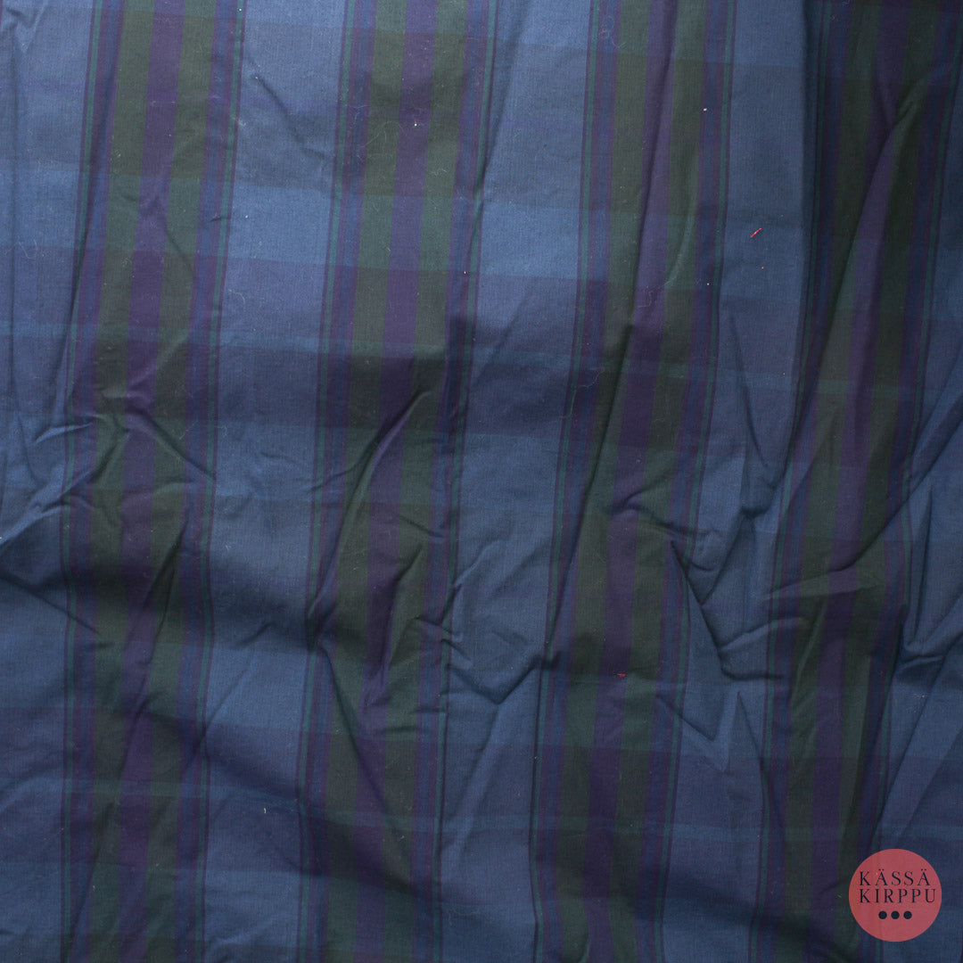 Sinisävyinen ruutukuvioinen Puuvilla - Pala