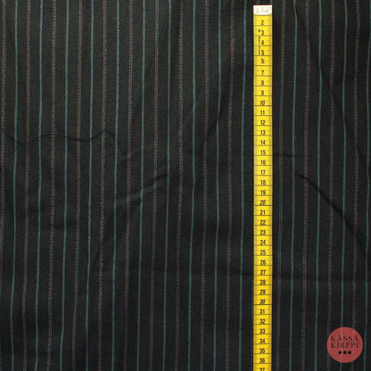 Tummanharmaa pystyraitainen Sisustuskangas - Pala