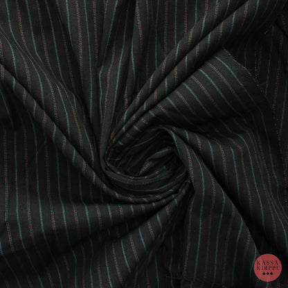 Tummanharmaa pystyraitainen Sisustuskangas - Pala