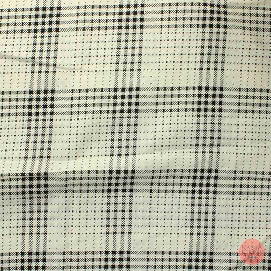 Mustavalkoinen ruudullinen Vaatetuskangas - Pala
