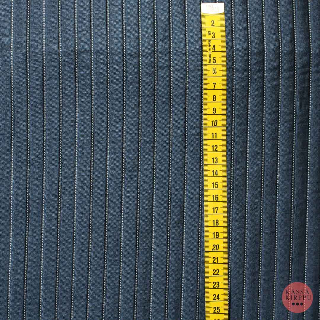 Sinivalkoinen vakoraitainen Tikkikangas - Pala