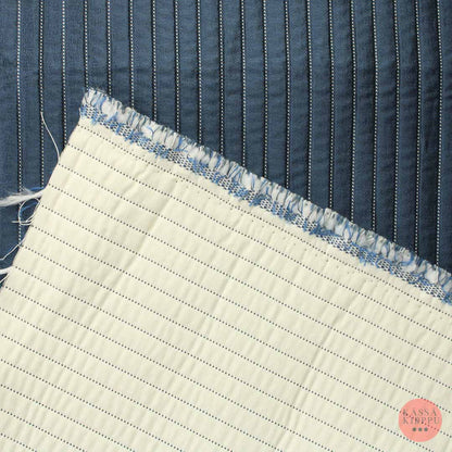 Sinivalkoinen vakoraitainen Tikkikangas - Pala