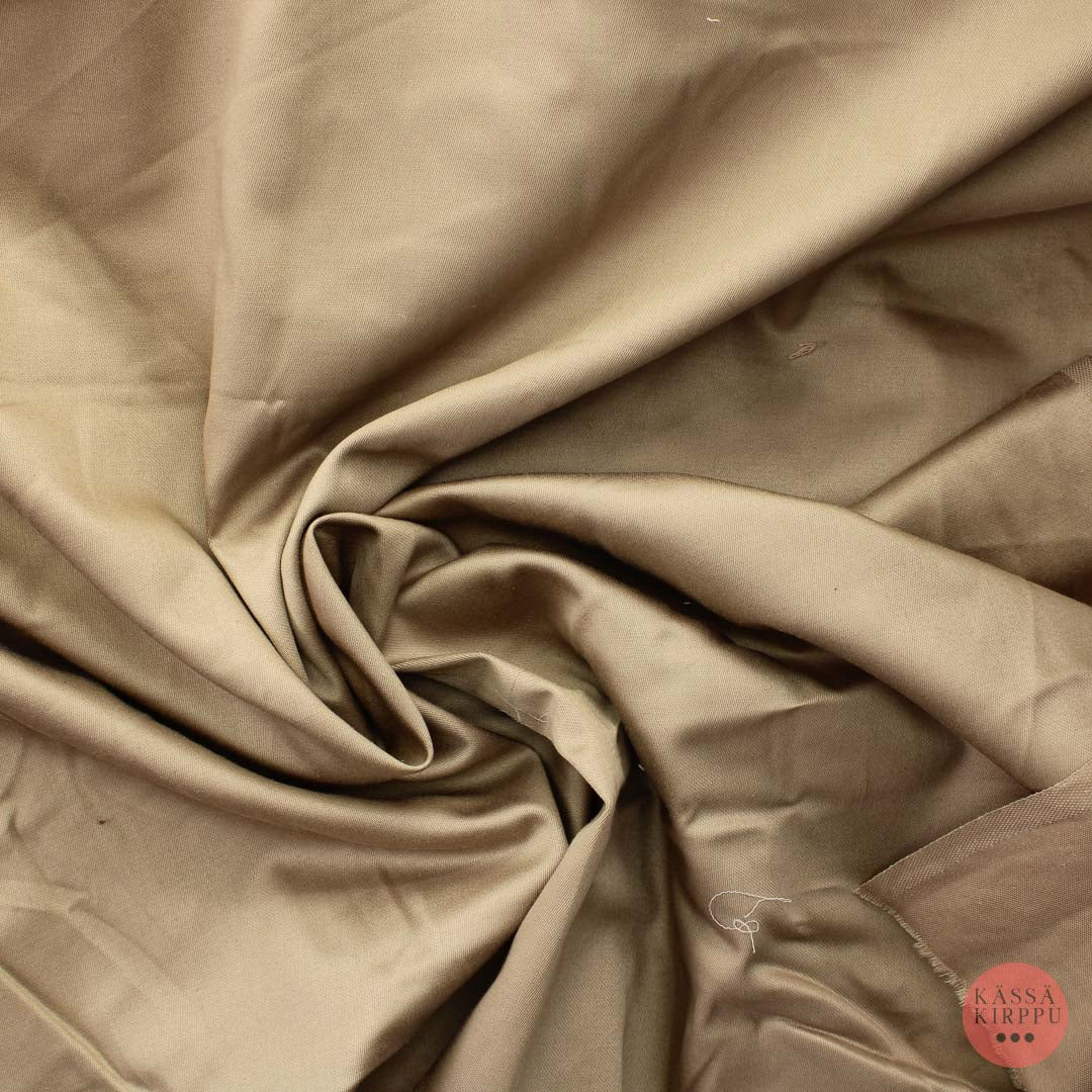 Lämmin hiekka Puuvillasatiini - Mittamyynti
