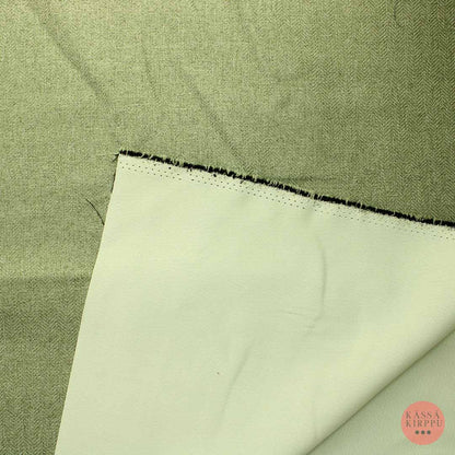 Oliivinvihreä Kalanruotukuvio Pimennysverhokangas - Pala