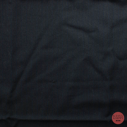 Tummansininen pystyraidallinen Villakangas - Pala