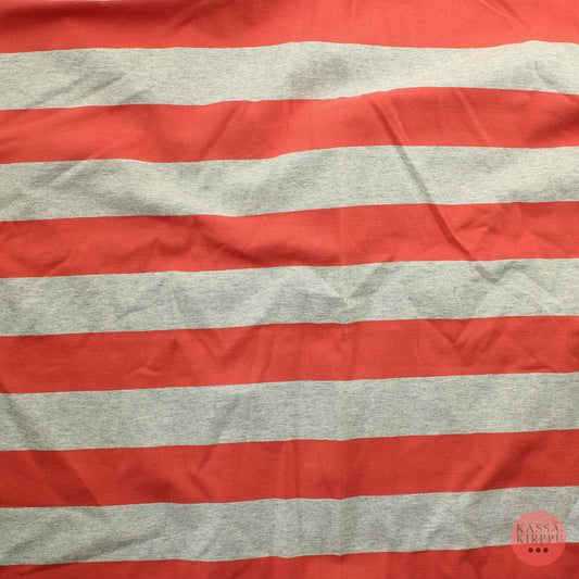 Puna-harmaa Raidallinen Trikoo - Pala