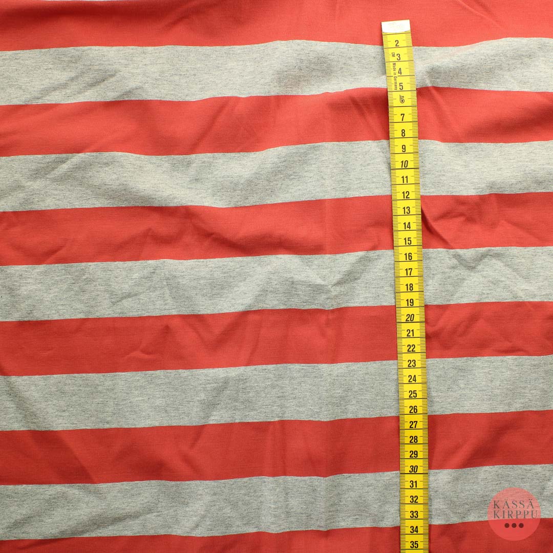 Puna-harmaa Raidallinen Trikoo - Pala