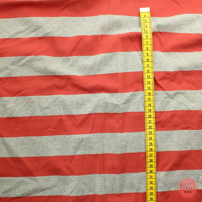 Puna-harmaa Raidallinen Trikoo - Pala