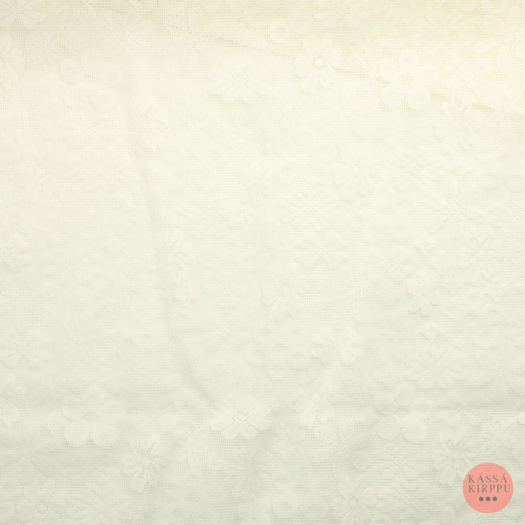 Valkoinen Kukikas Pitsikangas - Pala