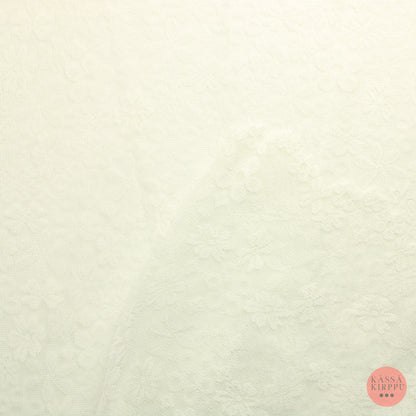 Valkoinen Kukikas Pitsikangas - Pala