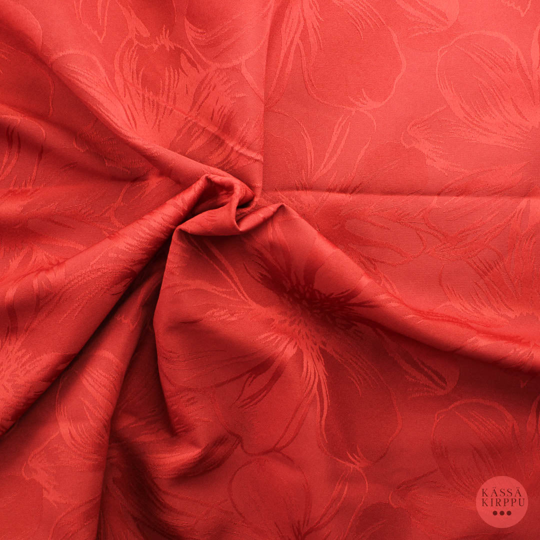 Punainen Kukikas Sisustuskangas - Pala