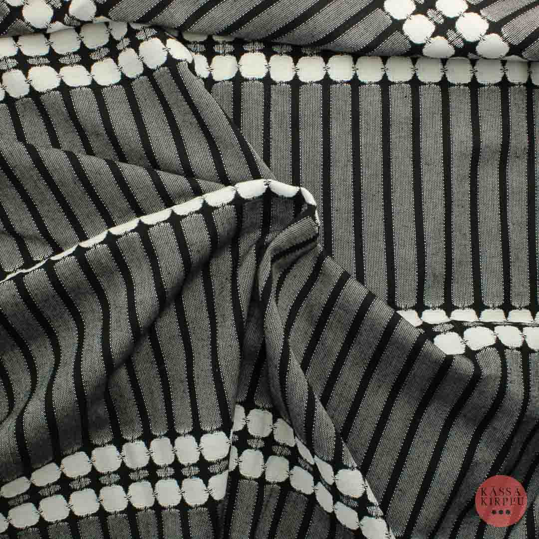 Mustavalkoinen Verhokangas - Pala