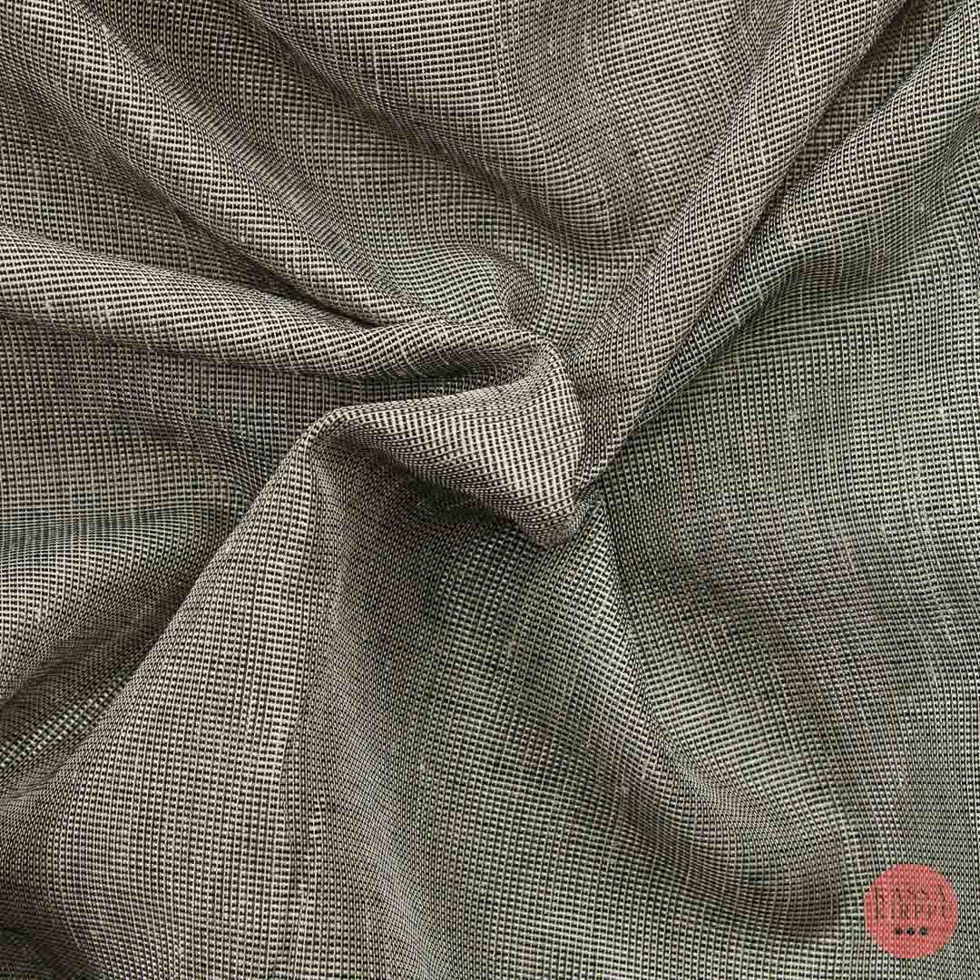 Tummanharmaa Hopeanhohtoinen Valoverhokangas - Pala