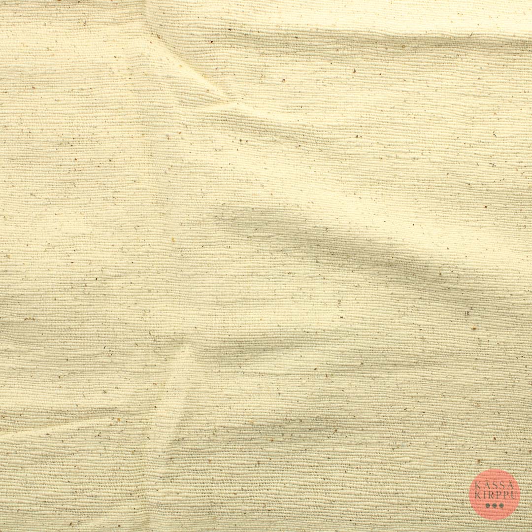 Luonnonvalkoinen Pippuroitu Paksu  Puuvilla - Pala