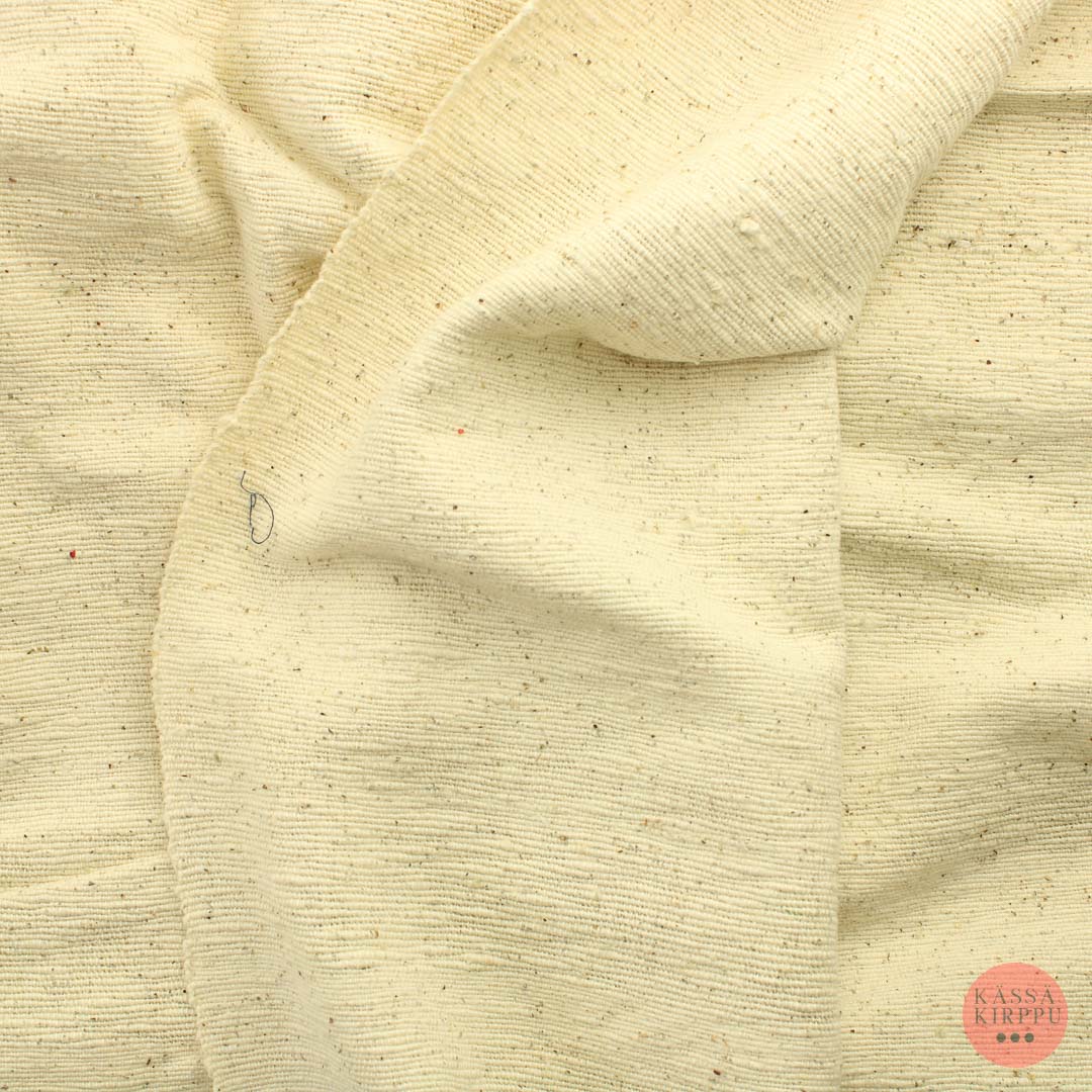 Luonnonvalkoinen Pippuroitu Paksu  Puuvilla - Pala