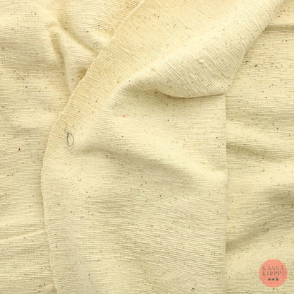 Luonnonvalkoinen Pippuroitu Paksu  Puuvilla - Pala