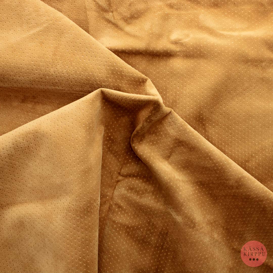 Ruskea Samettipintainen Sisustuskangas - Pala