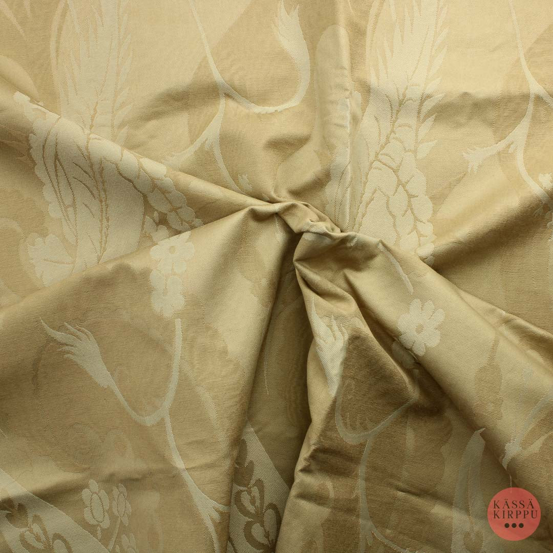 Beige Kukkaköynnös Sisustuskangas - Pala