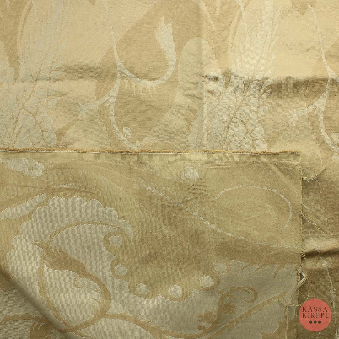 Beige Kukkaköynnös Sisustuskangas - Pala