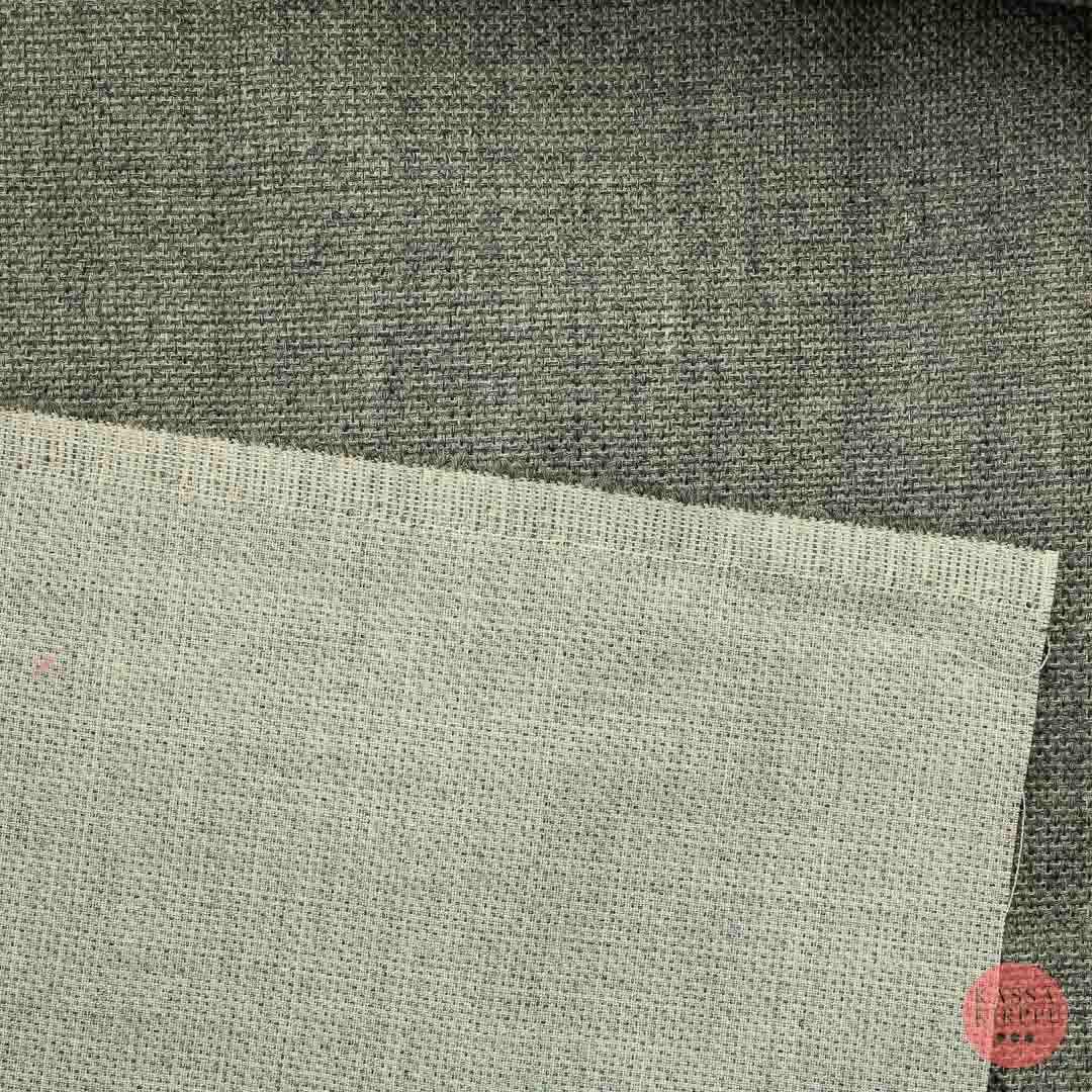 Harmaa kangaskuosinen Sisustuskangas - Pala