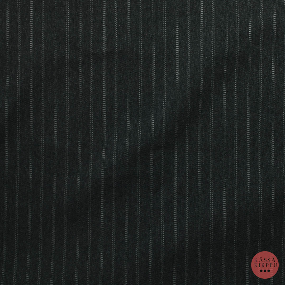 Tummanharmaa Pystyraitainen Pukukangas - Pala