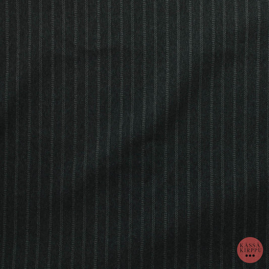 Tummanharmaa Pystyraitainen Pukukangas - Pala