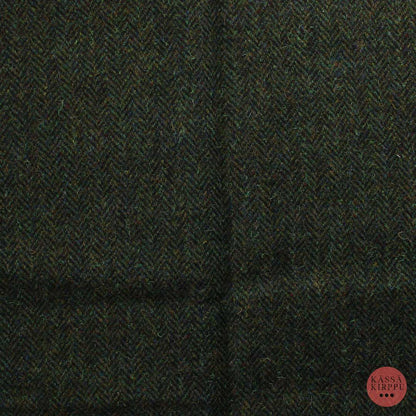 Tumma monivärinen kalanruotokuvioinen Villakangas - Pala