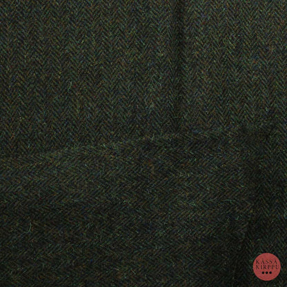 Tumma monivärinen kalanruotokuvioinen Villakangas - Pala