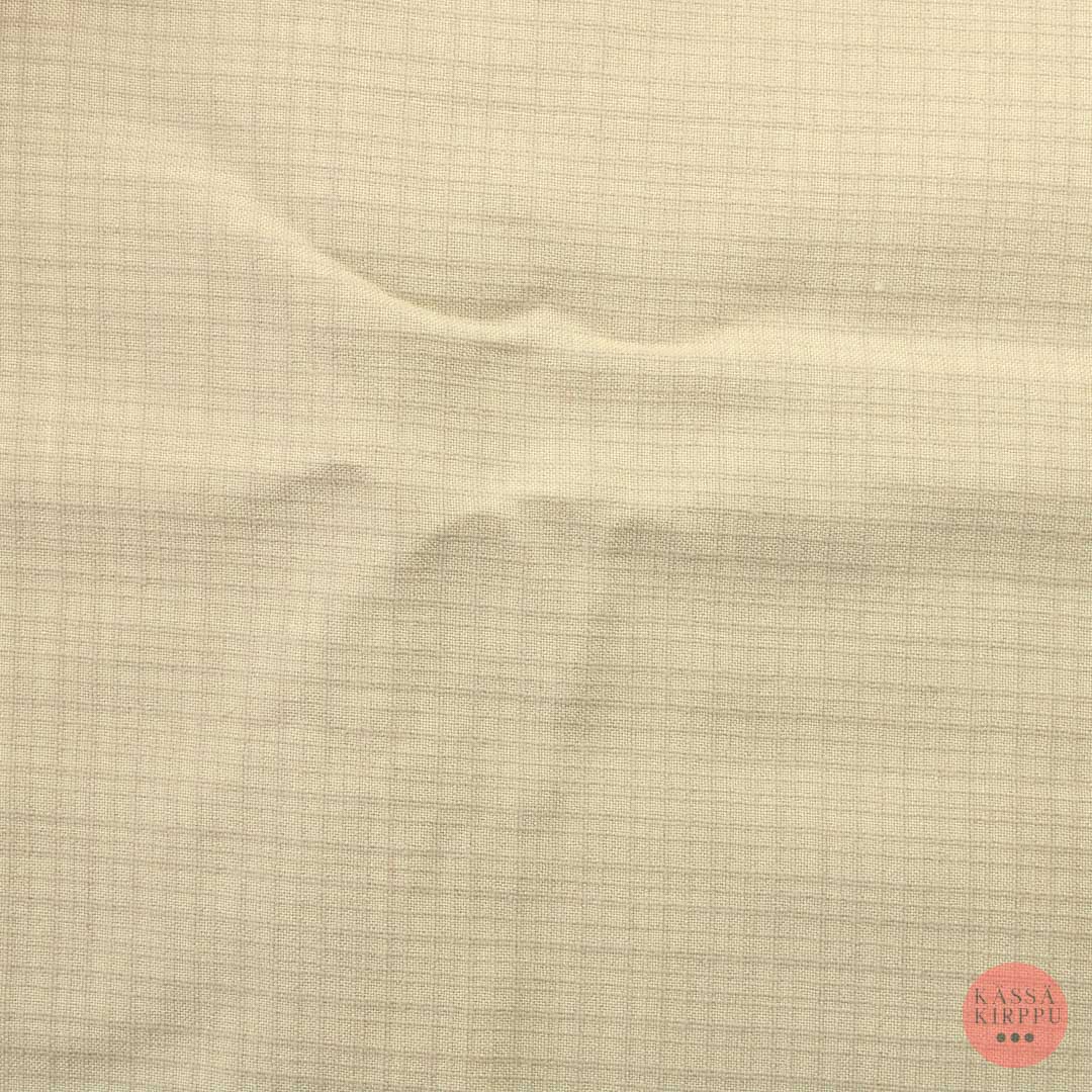 Beige Ruudullinen Villasekoitekangas - Pala