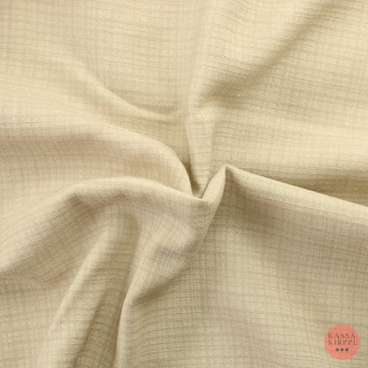 Beige Ruudullinen Villasekoitekangas - Pala