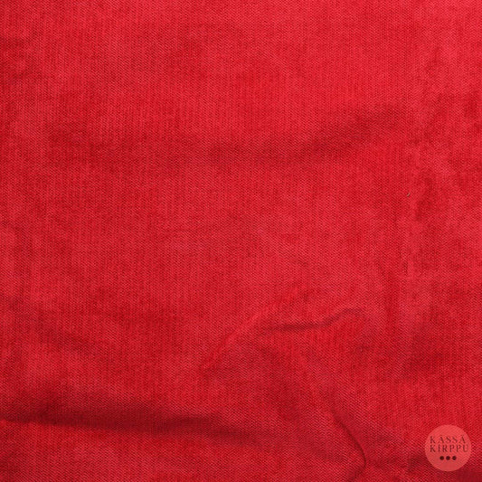 Punainen Mokkamainen Pinnoitettu Sisustuskangas - Pala