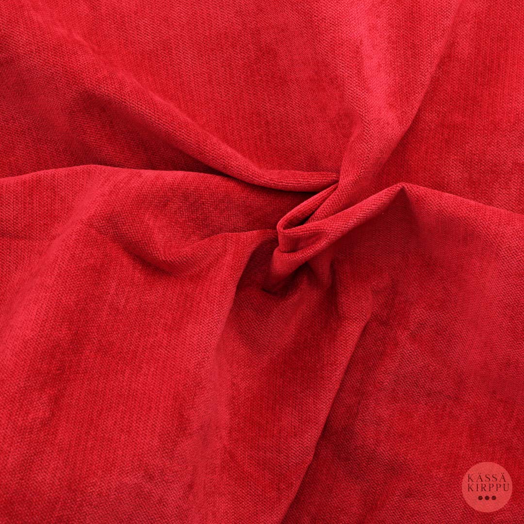 Punainen Mokkamainen Pinnoitettu Sisustuskangas - Pala