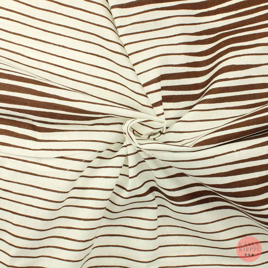 Brown stripes Cotton - Piece