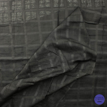 Black Checkered Interior Fabric - Piece