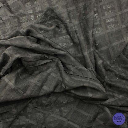 Black Checkered Interior Fabric - Piece