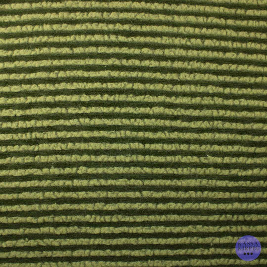 Green Striped Wool Fabric - Piece Pack