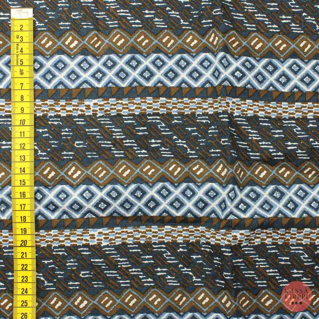 Blue and Brown Cotton - Piece