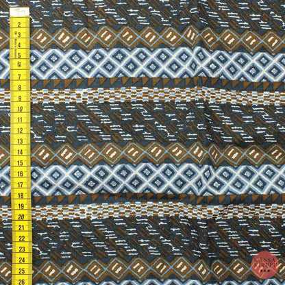 Blue and Brown Cotton - Piece