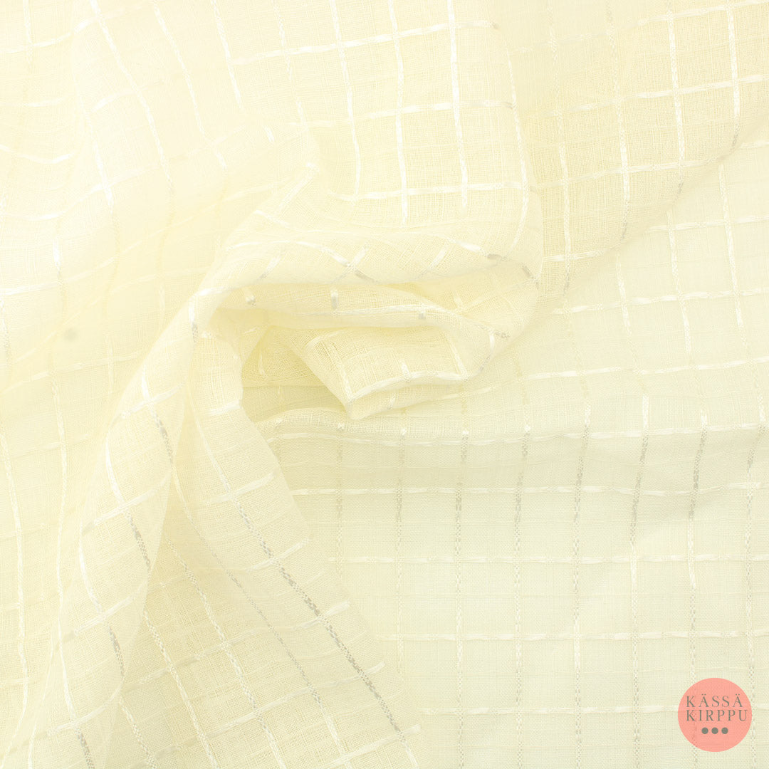 White Checkered Light Curtain - Piece