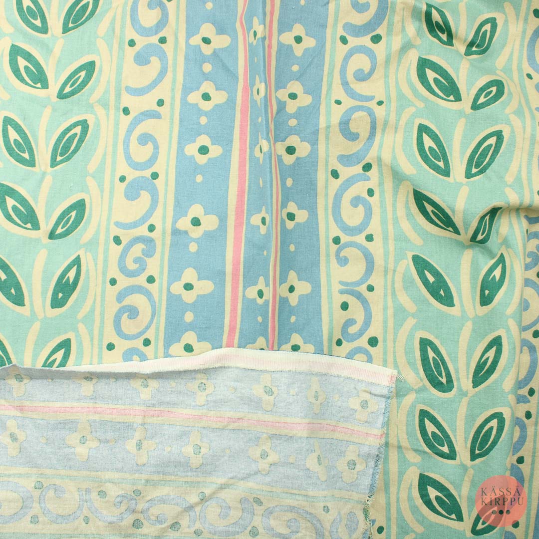 Blue, green and pink Cotton - Piece