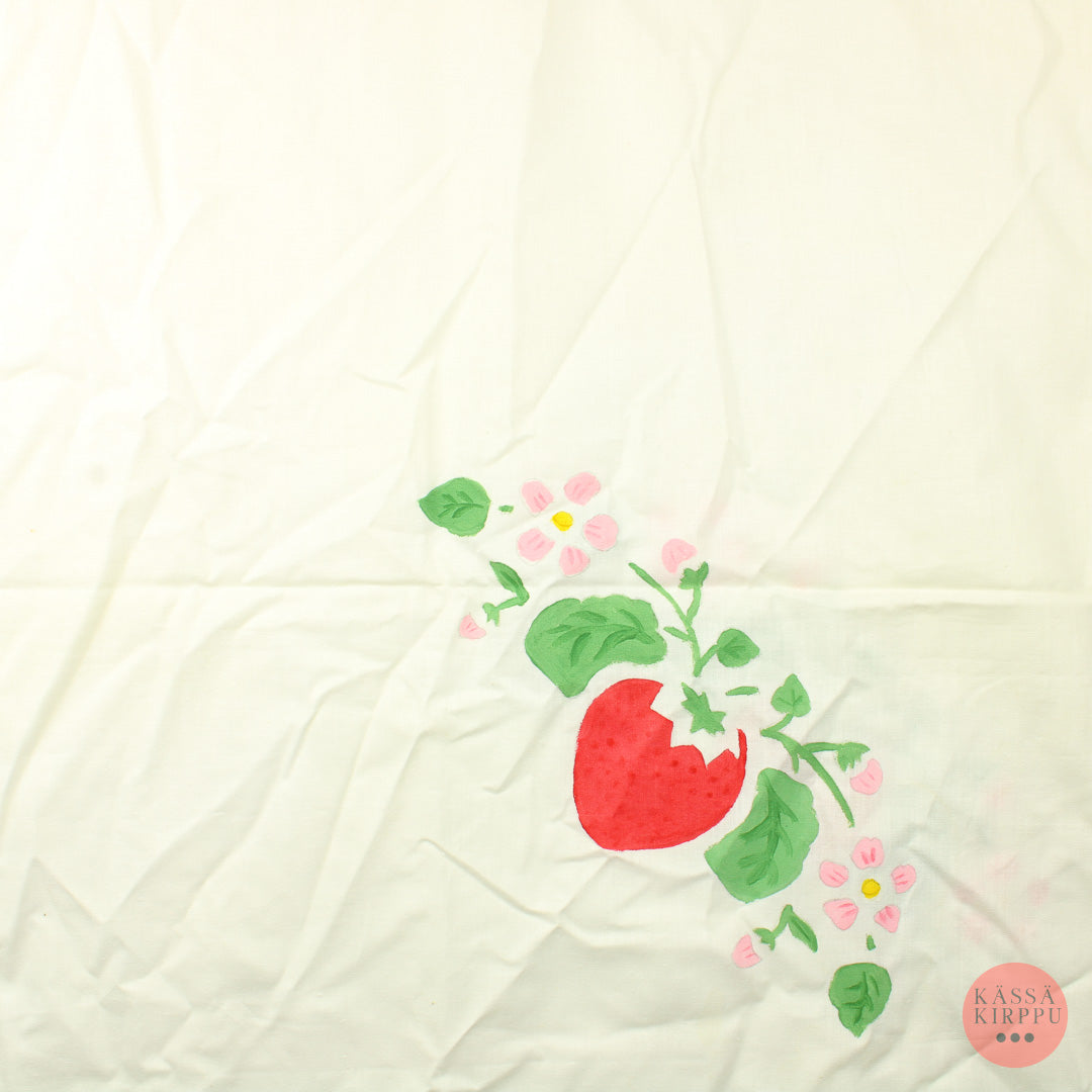 Strawberries Hand Printed Cotton - Piece