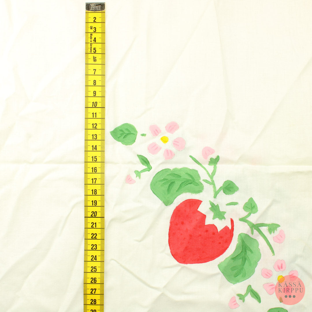 Strawberries Hand Printed Cotton - Piece